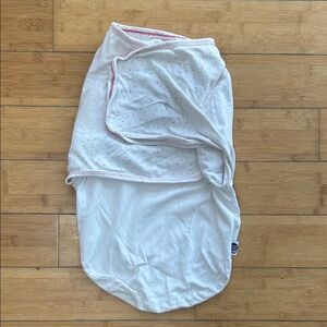 Nested Bean White Sleep Sack with Pink Stars